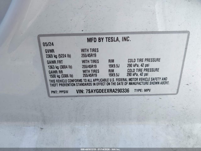 2024 TESLA MODEL Y 7SAYGDEEXRA290336 Photo 8