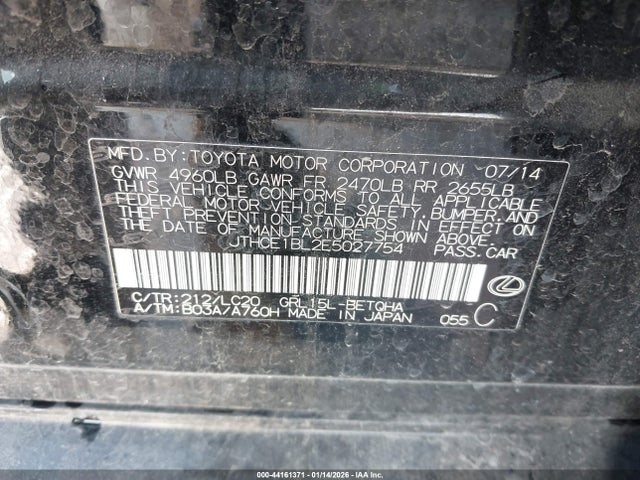 Lexus GS 350 2014 JTHCE1BL2E5027754 Image 9