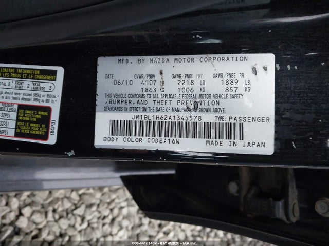Aukcja sprzedaży 2010 Mazda Mazda3 S Sport, vin: JM1BL1H62A1343578, numer aukcji: 44161407