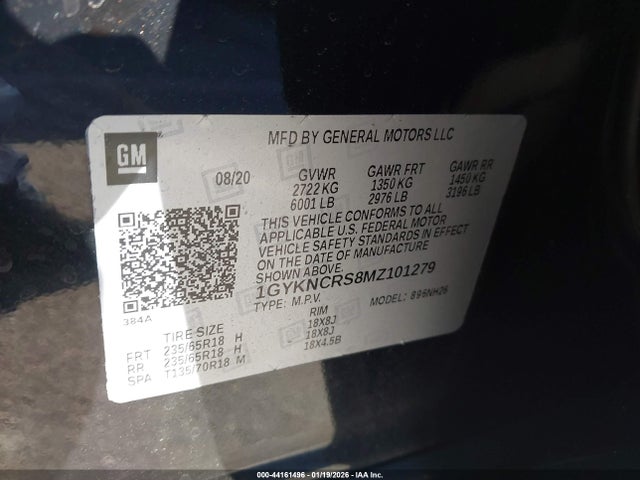 2021 CADILLAC XT5 1GYKNCRS8MZ101279 Photo 8