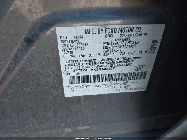 Ford Maverick Xlt 2025 3FTTW8JAXSRA06697 Image 9