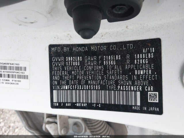 JHMFC1F3XJX015105 Honda Civic Ex-t