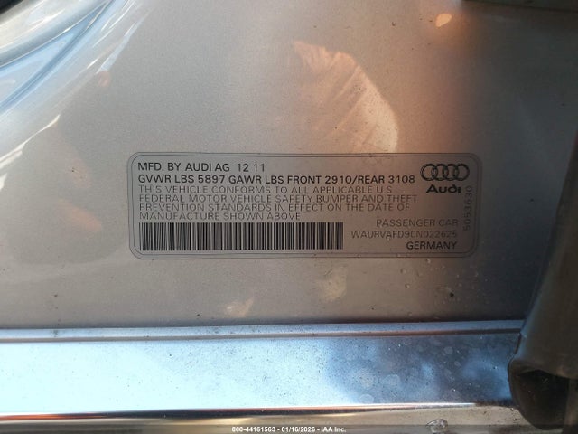2012 AUDI A8 L WAURVAFD9CN022625 Photo 8