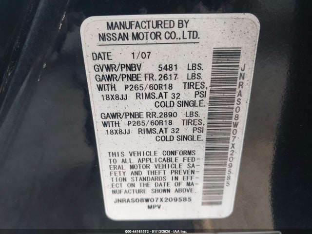 2007 INFINITI FX35 JNRAS08W07X209585 Photo 8