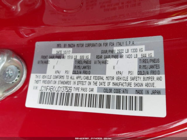 2018 FIAT 124 SPIDER JC1NFAEKXJ0137529 Photo 8