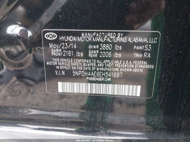 Hyundai ELANTRA SE 2014 5NPDH4AE6EH541687 Image 9