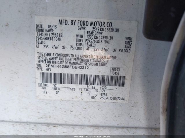 2015 FORD EDGE 2FMTK4G88FBB43212 Photo 8