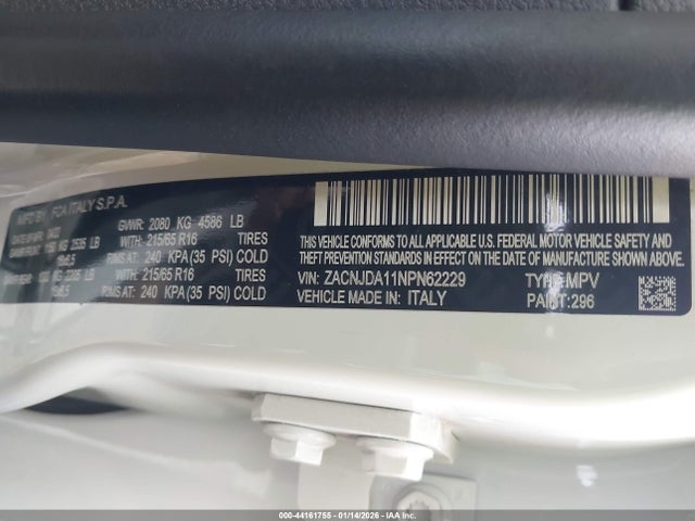 ZACNJDA11NPN62229 Jeep Renegade Sport 4x4