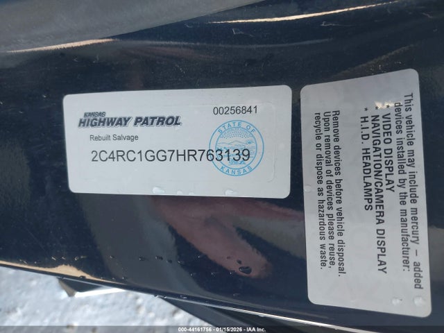 2C4RC1GG7HR763139 Chrysler Pacifica Limited