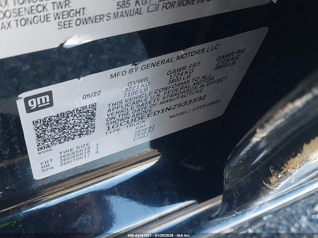 2022 CHEVROLET SILVERADO 1500 1GCUDEED1NZ533332 Photo 8