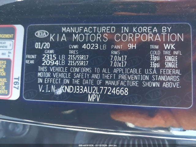KIA SOUL EX 2020 KNDJ33AU2L7724668 Image 9