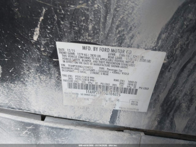 1FAHP2E88GG104025 Ford TAURUS SEL
