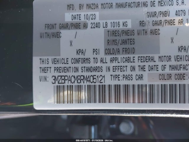 2024 MAZDA MAZDA3 3MZBPACM8RM405121 Photo 8