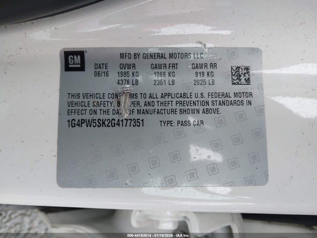 1G4PW5SK2G4177351 Buick Verano Sport Touring Group