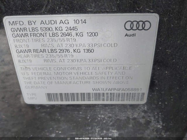 2015 AUDI Q5 WA1LFAFP4FA058891 Photo 8