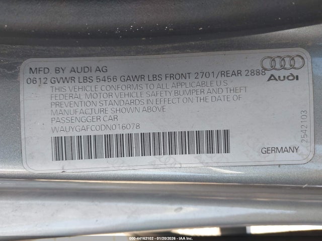 2013 AUDI A7 WAUYGAFC0DN016078 Photo 8