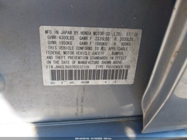 2006 ACURA TSX JH4CL96826C032119 Photo 8