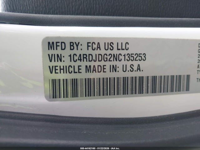 2022 DODGE DURANGO 1C4RDJDG2NC135253 Photo 8
