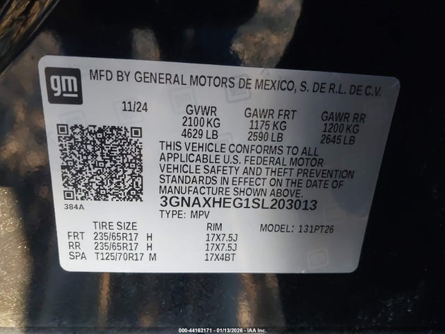 3GNAXHEG1SL203013 Chevrolet Equinox Fwd Lt