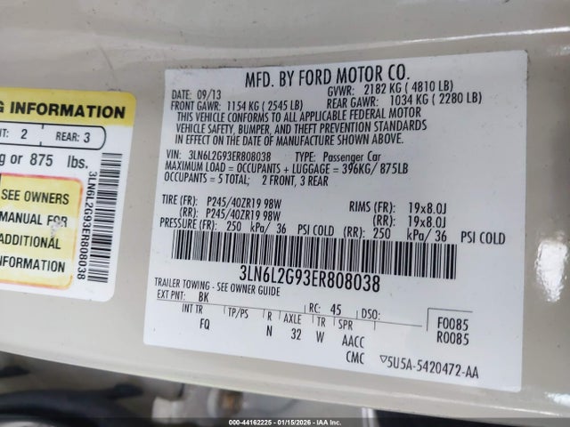3LN6L2G93ER808038 Lincoln MKZ