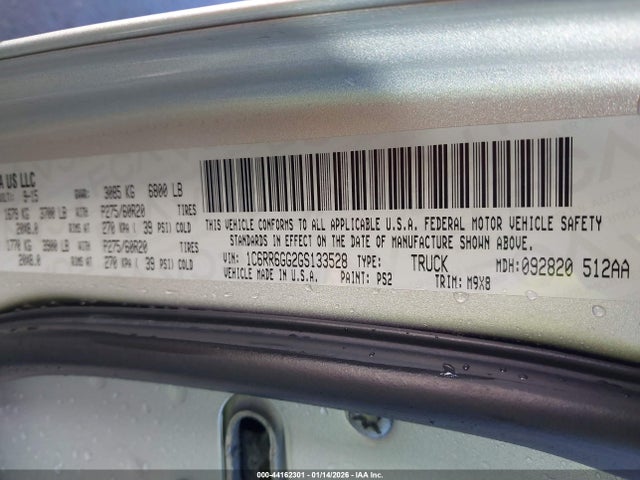 1C6RR6GG2GS133528 RAM 1500 Big Horn