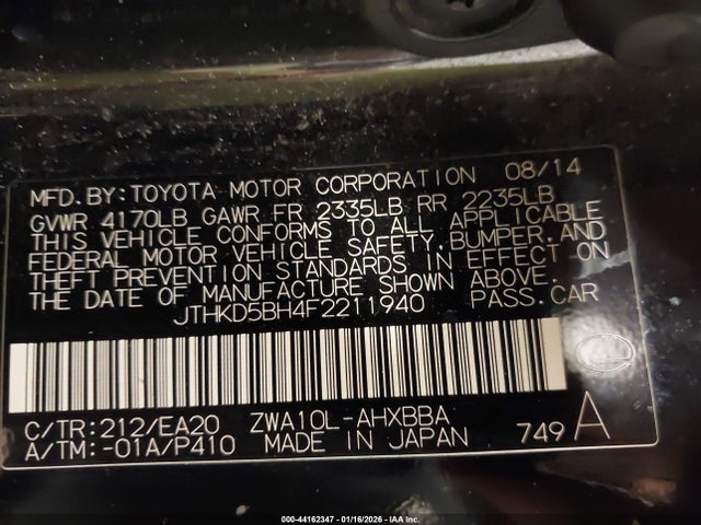 2015 LEXUS CT 200H JTHKD5BH4F2211940 Photo 8