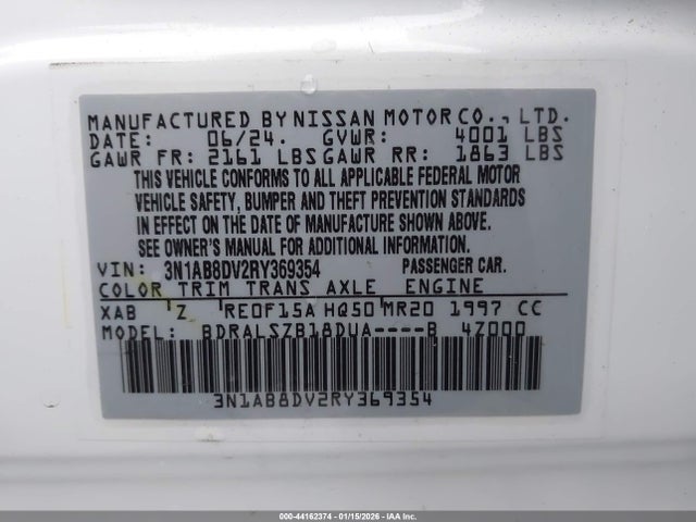 Nissan Sentra Sr Xtronic Cvt 2024 3N1AB8DV2RY369354 Image 9