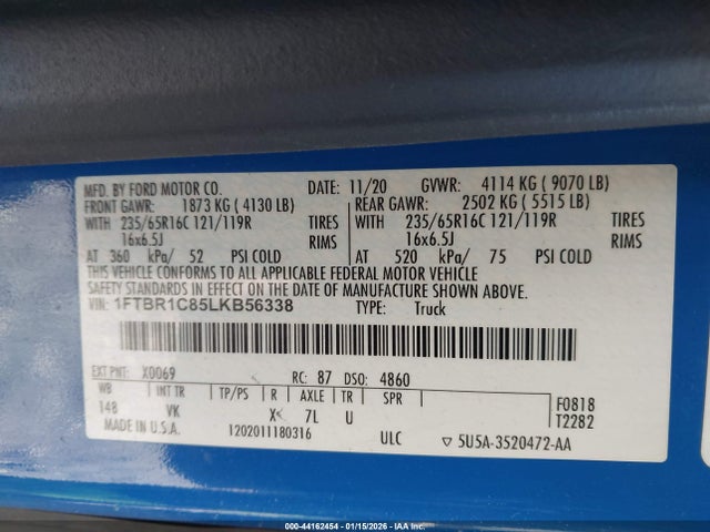 Ford Transit-250 2020 1FTBR1C85LKB56338 Image 9