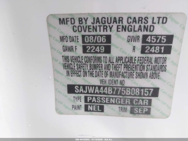 2007 JAGUAR XK SAJWA44B775B08157 Photo 8