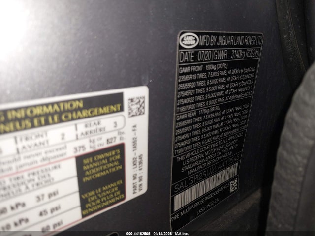 Land Rover Range Rover 2020 SALGR2SU2LA413545 Image 9