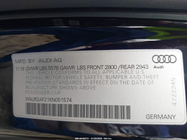 2019 AUDI A7 WAUR2AF21KN051574 Photo 8