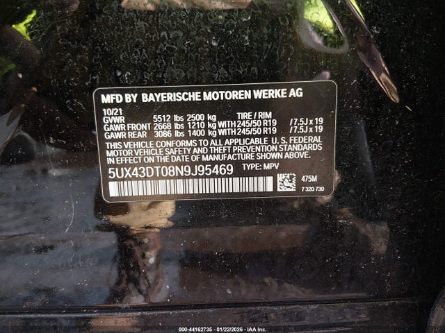 2022 BMW X4 5UX43DT08N9J95469 Photo 8