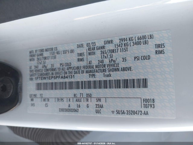 Ford F-150 Xl 2023 1FTEW1EP5PFA84131 Image 9