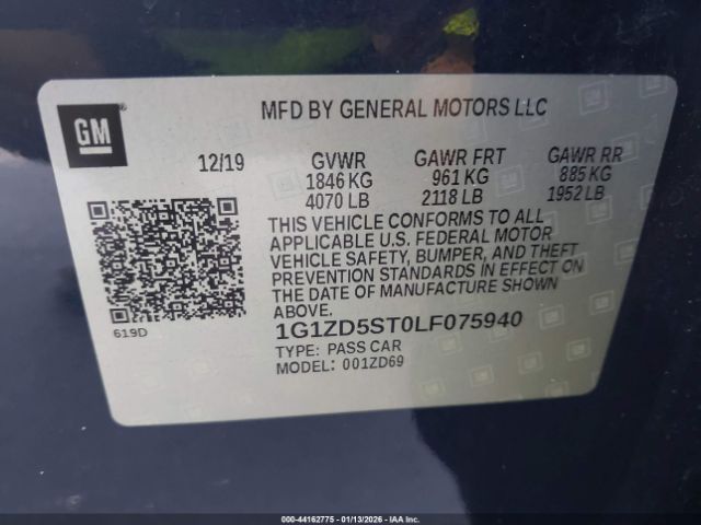 2020 CHEVROLET MALIBU 1G1ZD5ST0LF075940 Photo 8