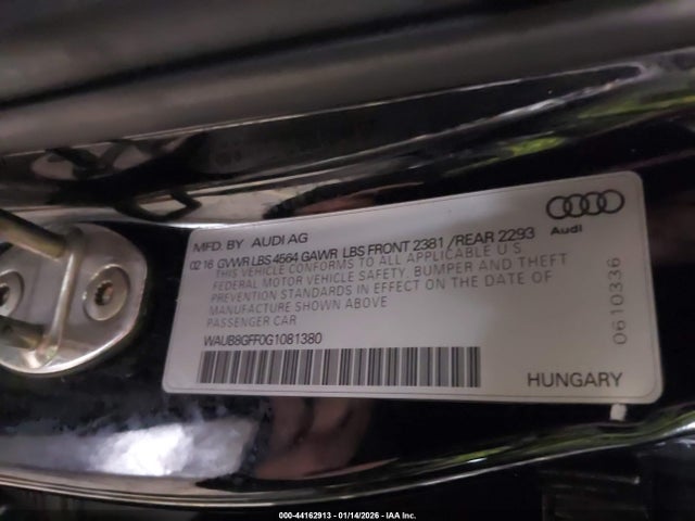2016 AUDI A3 WAUB8GFF0G1081380 Photo 8