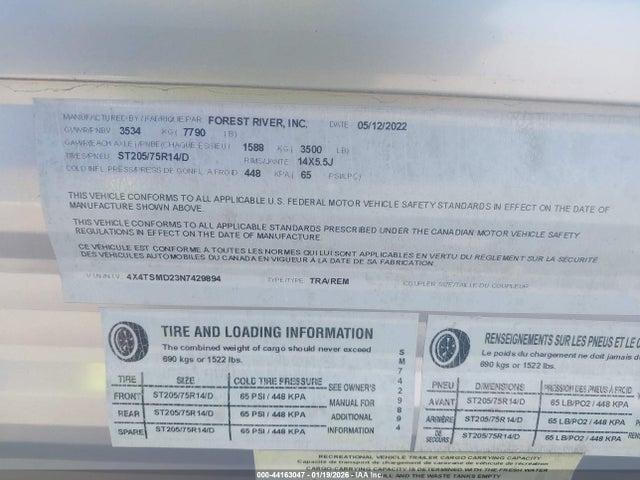 2022 FOREST RIVER SALEM 4X4TSMD23N7429894 Photo 8