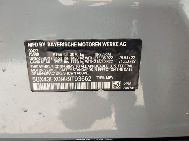 2024 BMW X6 5UX43EX09R9T93662 Photo 8