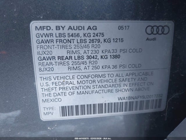 2018 AUDI Q5 WA1BNAFY9J2017232 Photo 8