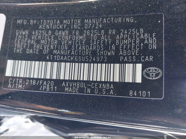 Toyota CAMRY LE 2025 4T1DAACK6SU524973 Image 9