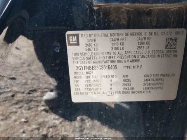 2012 CADILLAC SRX 3GYFNBE33CS616406 Photo 8