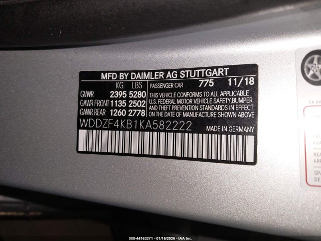 Продажа на аукционе авто 2019 Mercedes-benz E 300 4matic, vin: WDDZF4KB1KA582222, номер лота: 44163271