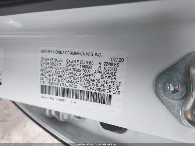 1HGCV3F97LA014953 Honda Accord Hybrid Touring
