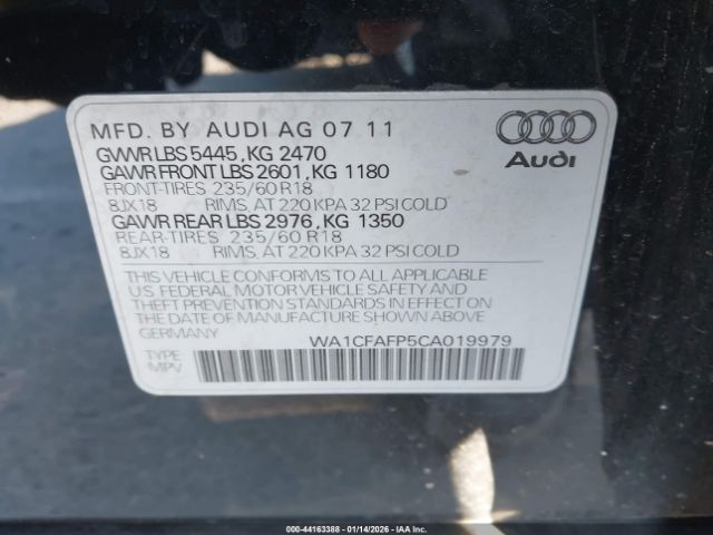 2012 AUDI Q5 WA1LFAFP5CA019979 Photo 8