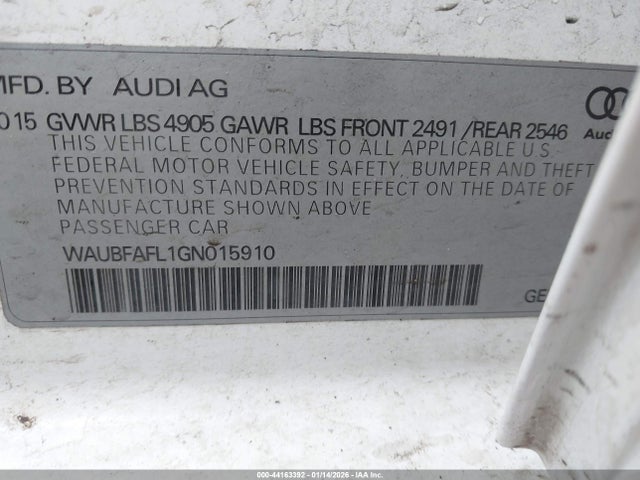 2016 AUDI A4 WAUBFAFL1GN015910 Photo 8