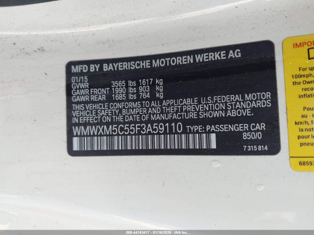 2015 MINI HARDTOP WMWXM5C55F3A59110 Photo 8