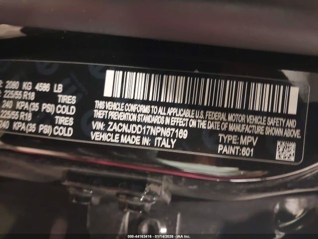 ZACNJDD17NPN67169 Jeep Renegade Limited 4x4