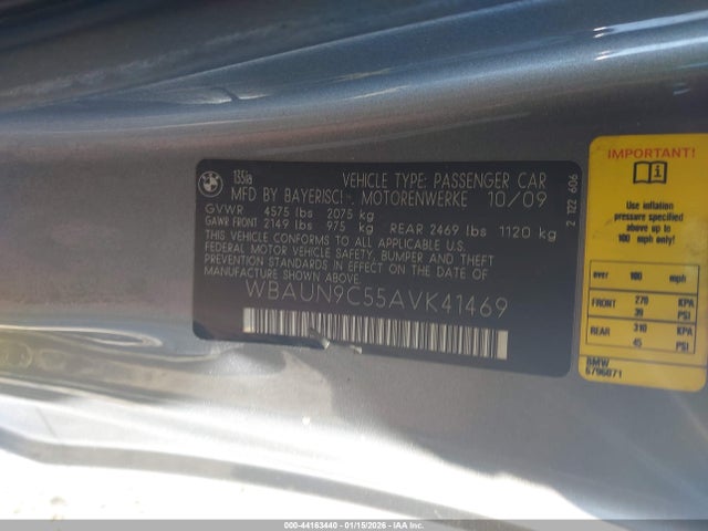 2010 BMW 135I WBAUN9C55AVK41469 Photo 8
