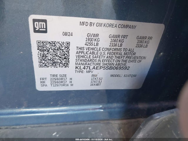 Продажа на аукционе авто 2025 Buick Envista Preferred Fwd, vin: KL47LAEP5SB069592, номер лота: 44163496