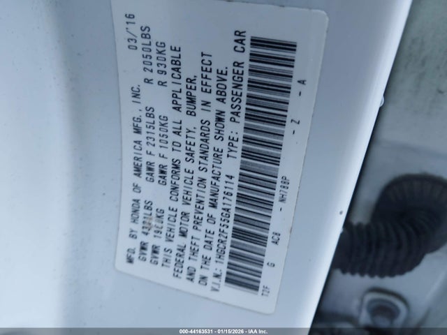 1HGCR2F55GA176114 Honda Accord Sport