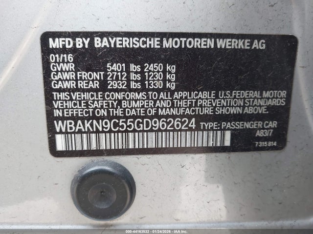 2016 BMW 550I WBAKN9C55GD962624 Photo 8